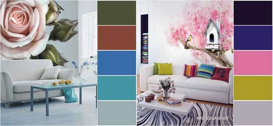 Сочетание цветов в интерьере: таблица совместимости, цветовая палитра для оформления + фото идеи